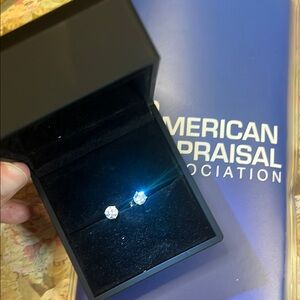 14K White Gold 9.84 TCW Diamond Martini Studs VVS